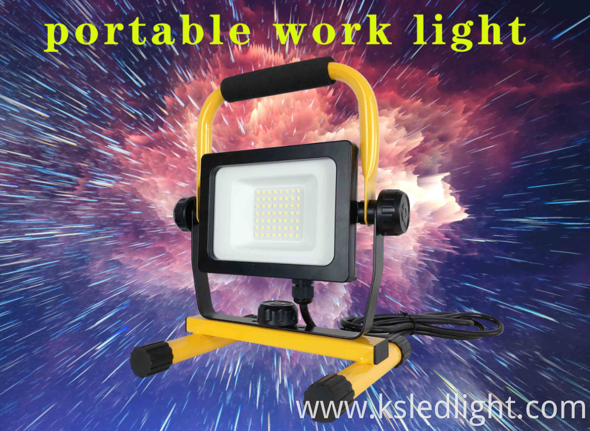 LED work light 30W IP65 waterproof Outdoor portable folding electrodeless dimming LED work light